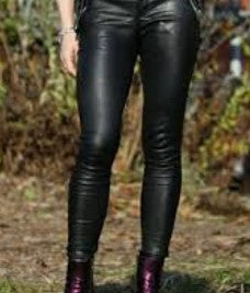 Woman Leather Jeans